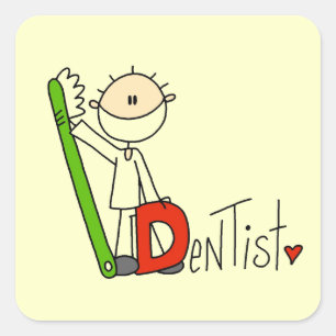 D is for Dentist Square Sticker