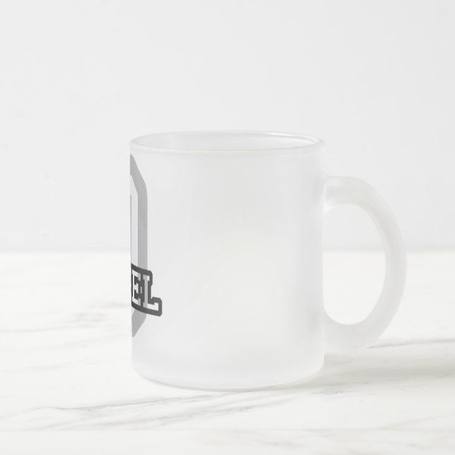 D is for Denzel Frosted Glass Coffee Mug (Right)