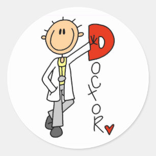 D is for Doctor Classic Round Sticker