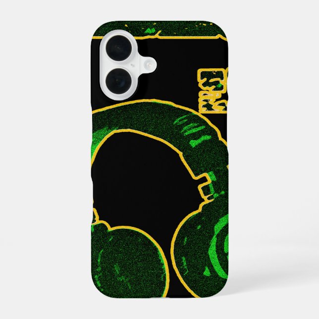 D.J. Headphone iPhone 16 Case (Back)