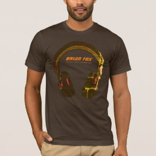 D.J. Music entertainment brown T-Shirt