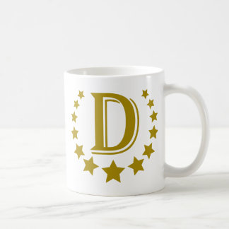 D-Letter-Stars-Crown- Coffee Mug
