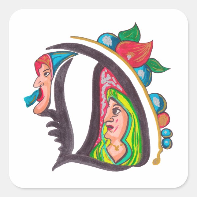 D - MINIATURE SQUARE STICKER (Front)