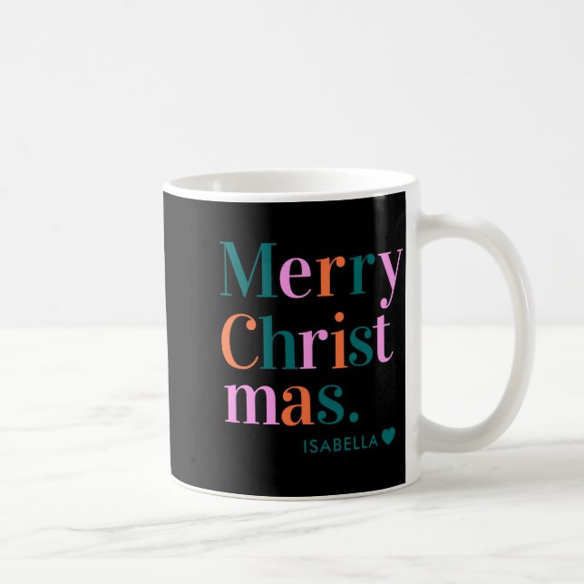 D Modern Colorful Merry Christmas  Coffee Mug (Right)