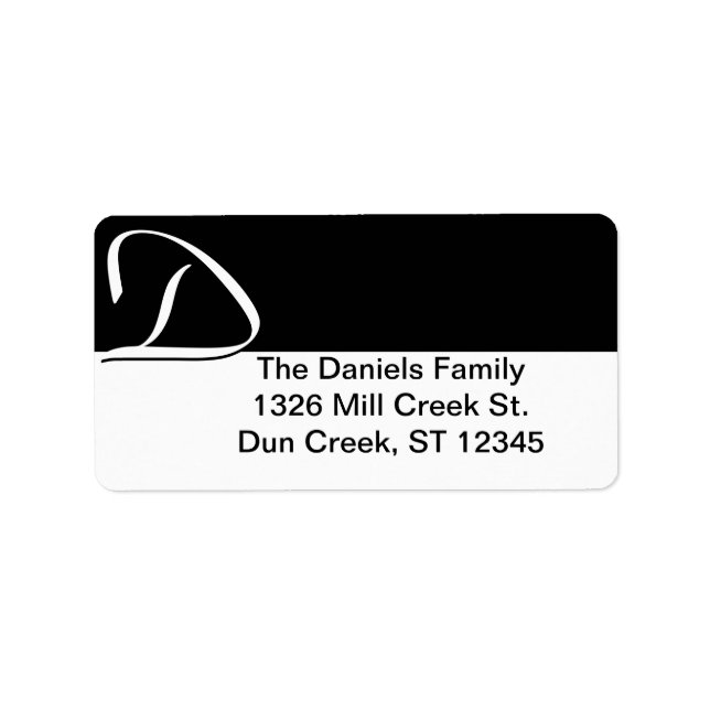 D Monogram Address Labels (Front)