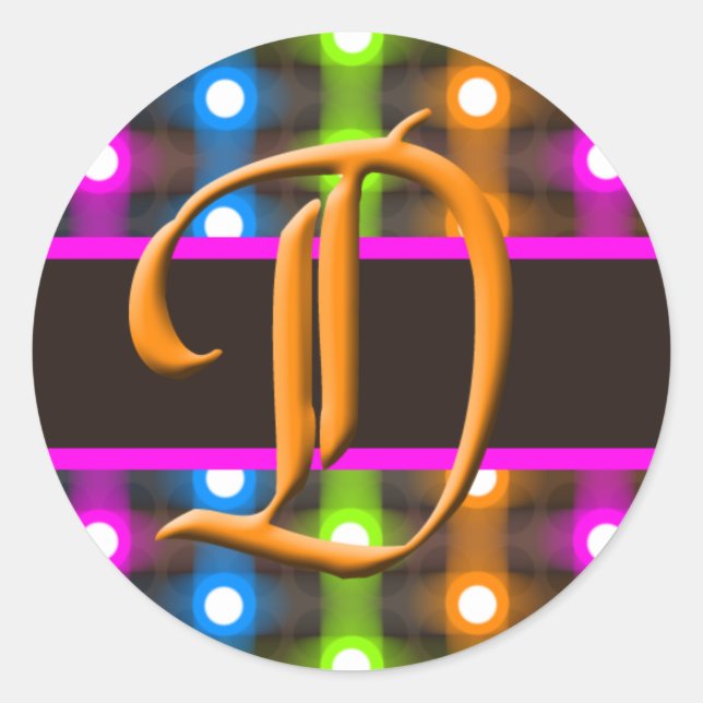 D Monogram Letter Envelope Seal (Front)