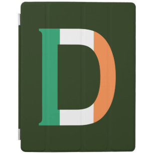 D Monogram overlaid on Irish Flag ipacn iPad Pro C iPad Cover