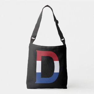 D Monogram overlaid on NLD Flag on bk cbbcnt Crossbody Bag