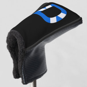 D Monogram overlaid on Scottish Flag pct Golf Head Cover
