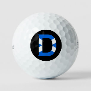 D Monogram overlaid on Scottish Flag tpv1 gbcnt Golf Balls
