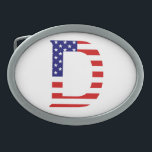 D Monogram overlaid on USA Flag bbcnt Belt Buckle<br><div class="desc">D Monogram overlaid on USA Flag Belt Buckle

Design © Trinkets and Things 2017 - AHP Design. All Rights Reserved.

080517</div>