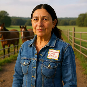 D.N.A - Determined Native American (y) 15 Cm Square Badge