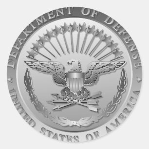 D.O.D Government Emblem Classic Round Sticker