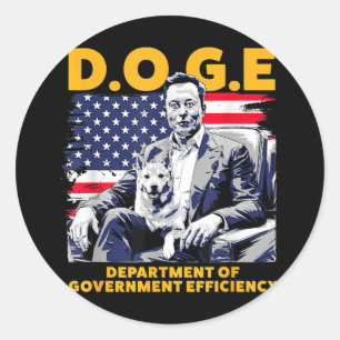 D.o.g.e Department Of Government Efficiency _1 Classic Round Sticker