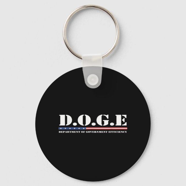 D.o.g.e. Department Of Government Efficiency Funny Key Ring (Front)