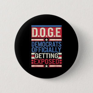 D.o.g.e Doge Anti-government Efficiency Us Flag Gr 6 Cm Round Badge