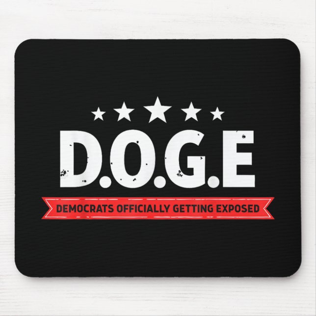 D.o.g.e Doge Democrats Officially Getting Exposed  Mouse Mat (Front)