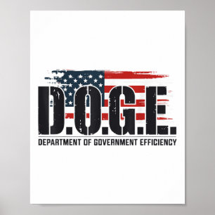 D.o.g.e Doge Department Of Government Efficiency  Poster