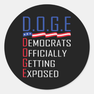 D.o.g.e Doge Department Of Government Efficiency T Classic Round Sticker