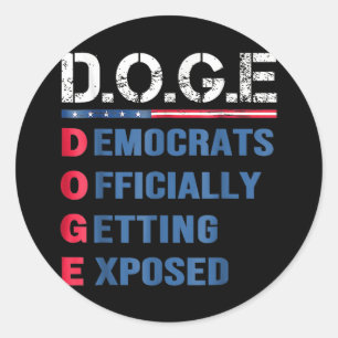 D.o.g.e Doge Department Of Government Efficiency U Classic Round Sticker