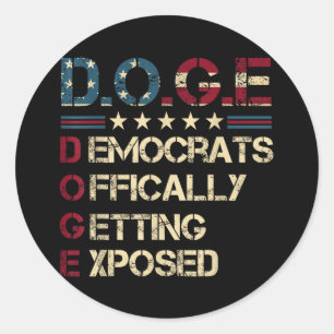 D.o.g.e Doge Department Of Government Efficiency U Classic Round Sticker