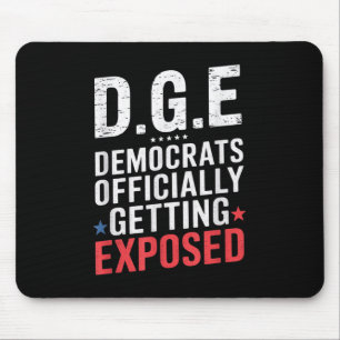 D.o.g.e Doge Government Satire American Flag Mouse Mat
