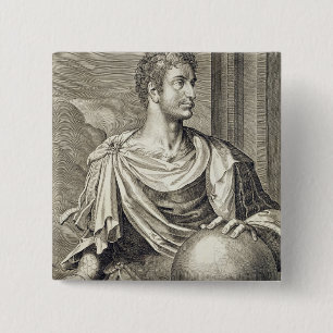 D. Octavius Augustus (63 BC - 14 AD) Emperor of Ro 15 Cm Square Badge