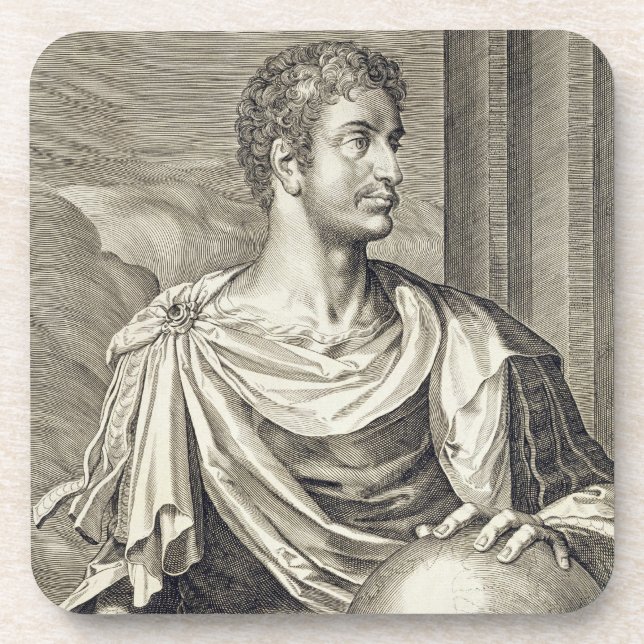 D. Octavius Augustus (63 BC - 14 AD) Emperor of Ro Coaster (Front)