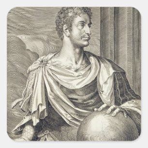 D. Octavius Augustus (63 BC - 14 AD) Emperor of Ro Square Sticker