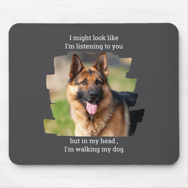 D Pet Photo Funny Dog Dad  Mouse Mat (Front)