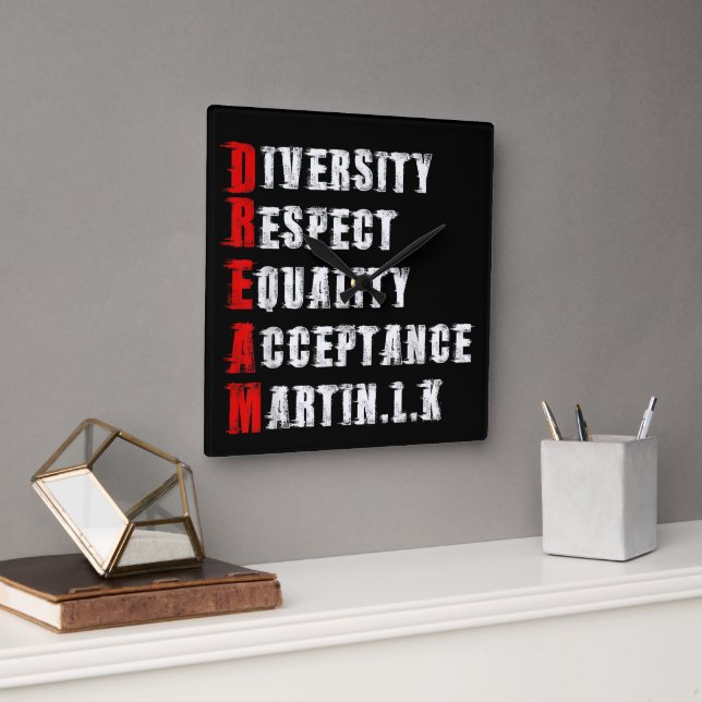 D.R.E.A.M SQUARE WALL CLOCK (Office)