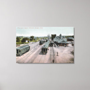 D & R G Railroad Depot Canvas Print