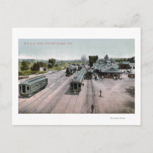 D & R G Railroad Depot Postcard