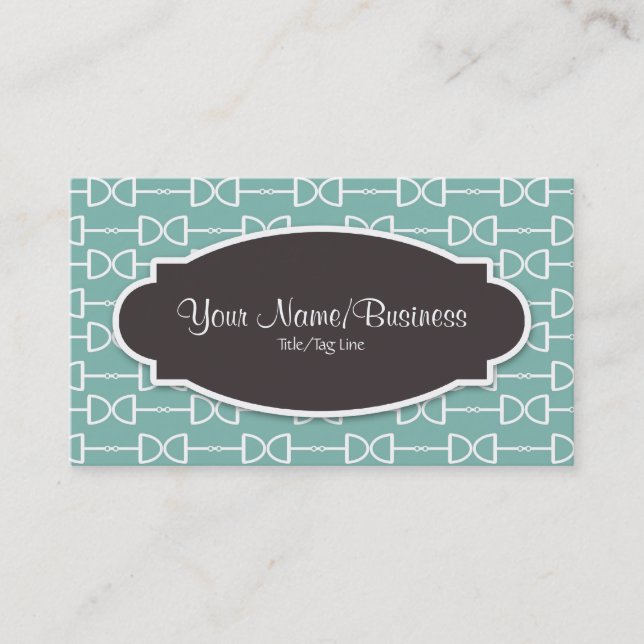 D Ring Horse Bit Business or Personal Calling Card (Front)