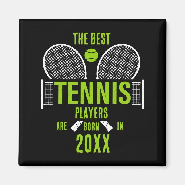 D Tennis Birth Year Name Birthday  Magnet (Front)