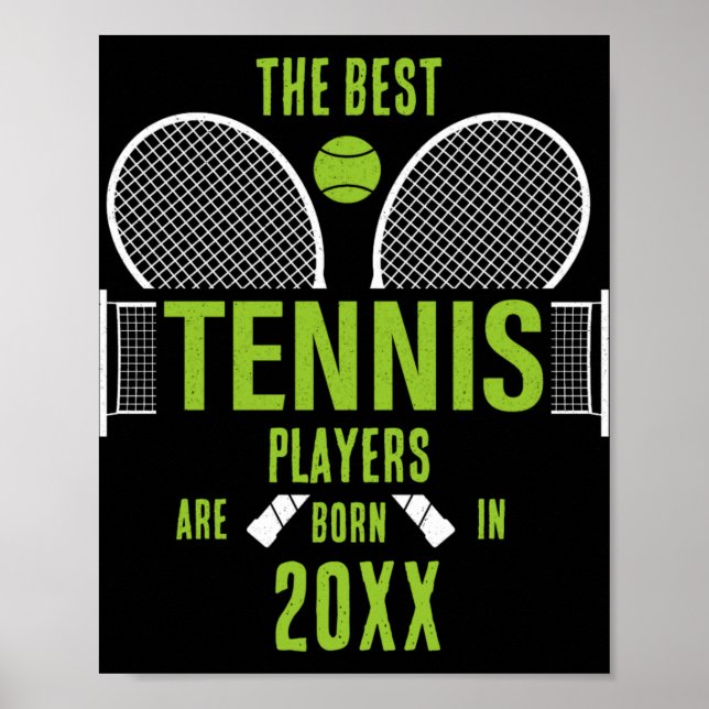 D Tennis Birth Year Name Birthday  Poster (Front)
