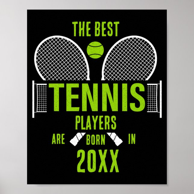 D Tennis Birth Year Name Birthday  Poster (Front)