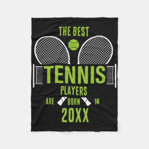D Tennis Birth Year Name Birthday T Shirt  Fleece Blanket
