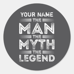 D The Man The Myth The Legend  Classic Round Sticker