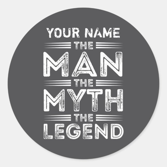 D The Man The Myth The Legend  Classic Round Sticker (Front)