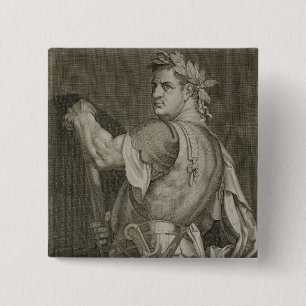 D. Titus Vespasian Emperor of Rome 79-81 AD engrav 15 Cm Square Badge