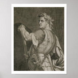 D. Titus Vespasian Emperor of Rome 79-81 AD engrav Poster
