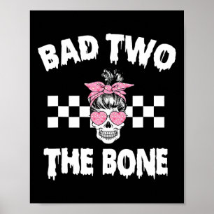 D Two The Bone Birthday 2nd Halloween 2 Years Old Poster