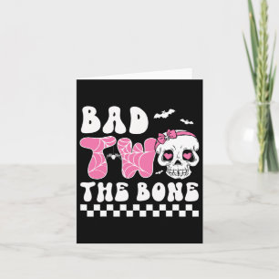 D Two The Bone Birthday Toddler Halloween Birthday Card
