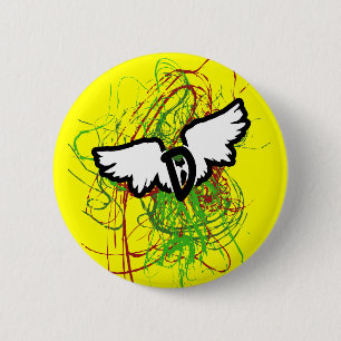 D-Wings Swirl 6 Cm Round Badge