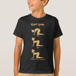 D Yogi Cat Cow Mother Unicorn Funny Yoga Meditatio T-Shirt