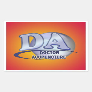 DA ACRONYM LOGO DOCTOR OF ACUPUNCTURE RECTANGULAR STICKER