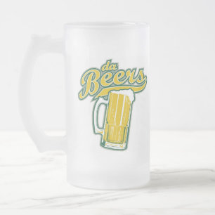 Da Beers Hockey Club Frosted Glass Beer Mug