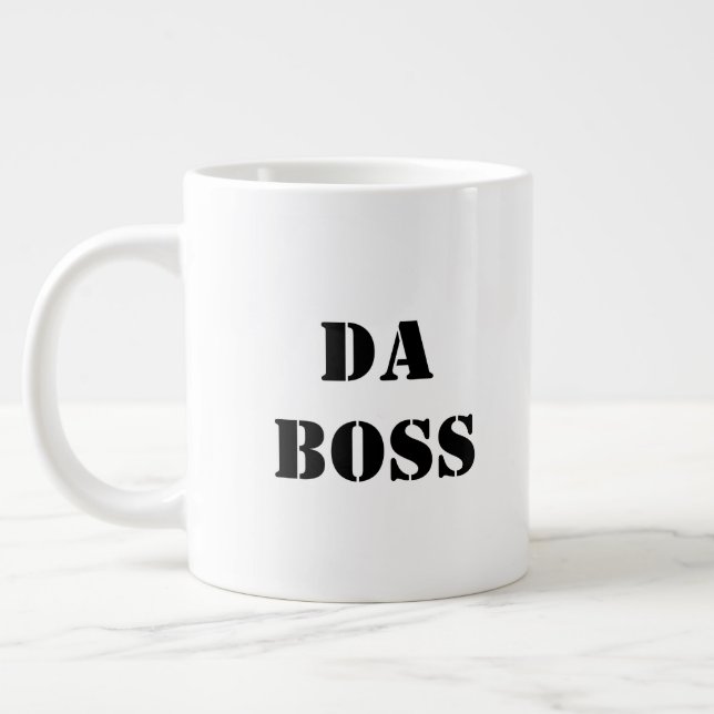 Da Boss Funny Company Manager Novelty Large Coffee Mug (Left)