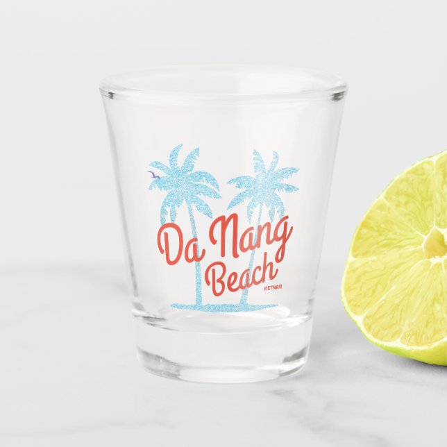 Da Nang Beach Vintage Faded Shot Glass (Front)